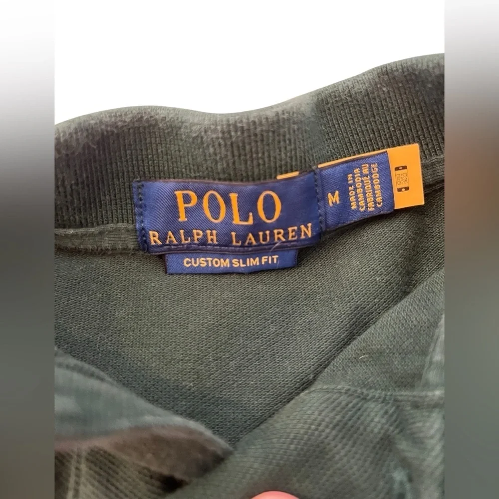 Ralph Lauren Polo Dark Green Polo with Embroidered Design